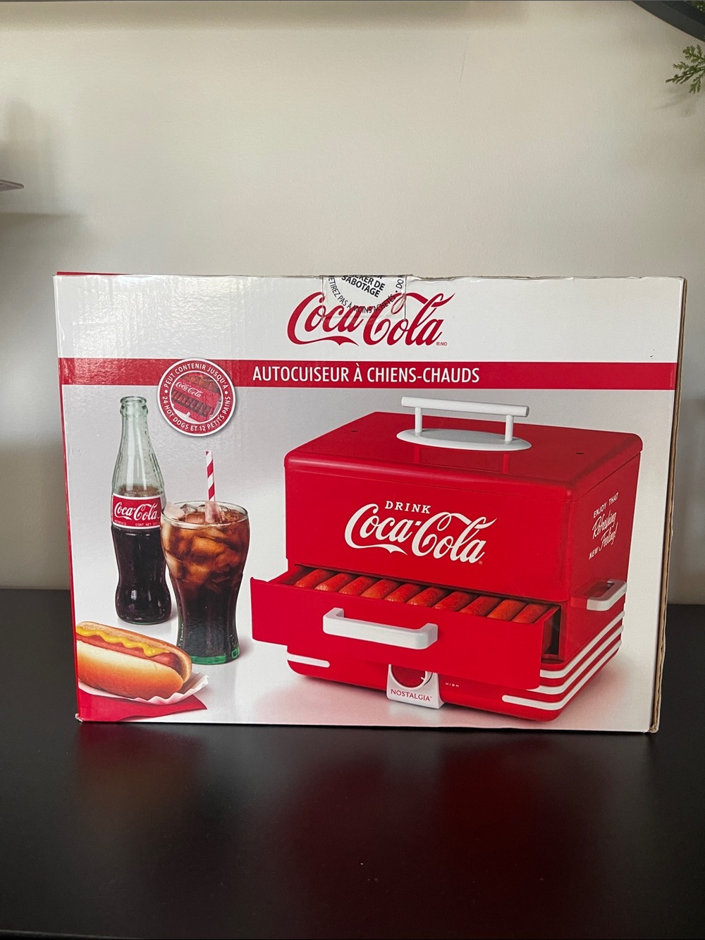 ❤️NEW!!!❤️ Nostalgia extra-large Coca-Cola hot dog steamer and bun warmer.